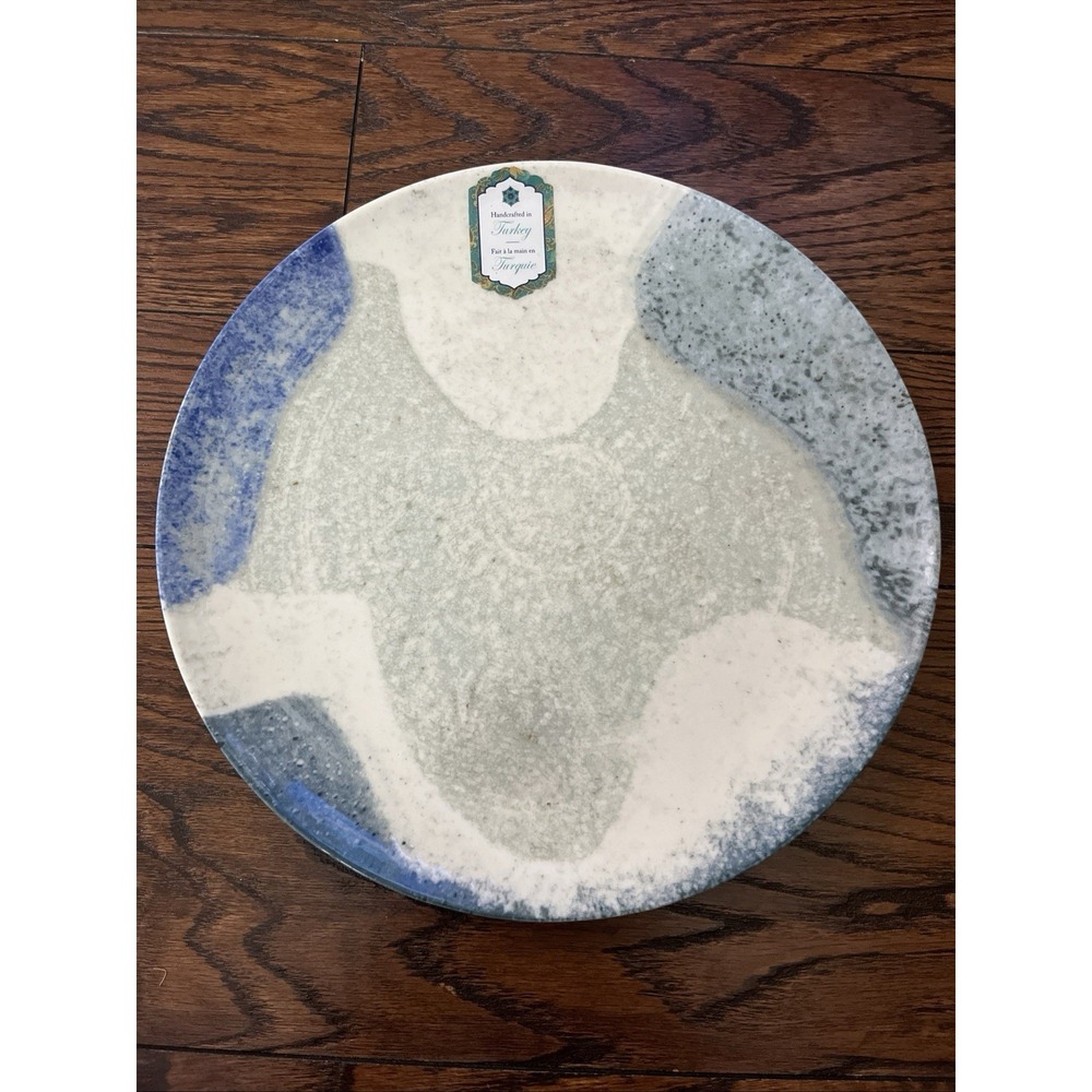 Intesa Home Blue Gray Marbled Porcelain Dinner Plate Single Replacement NEW